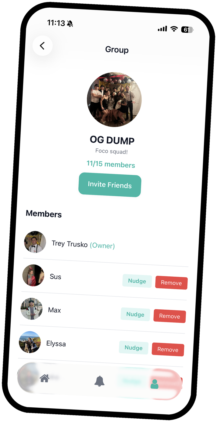 Rewind group screen