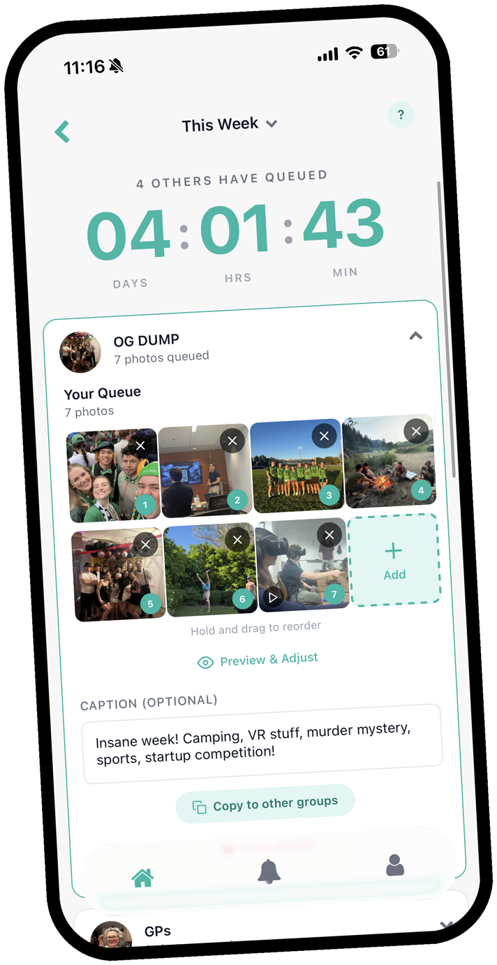 Rewind queue screen